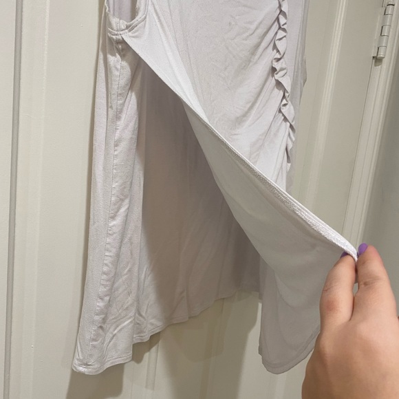 Halogen white ruffle sleeveless flattering work blouse top L - Picture 4 of 9